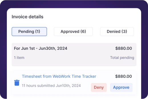 Manager reviewing and approving employee timesheets on Deel for payroll integration