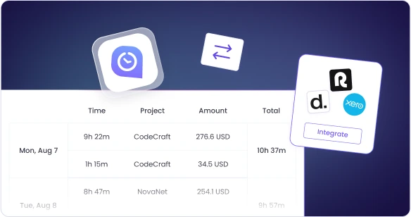 Connect employee payroll tracker with Deel or Xero for automated timesheet sync