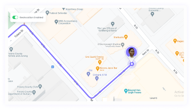 Datos de geolocalización de empleados