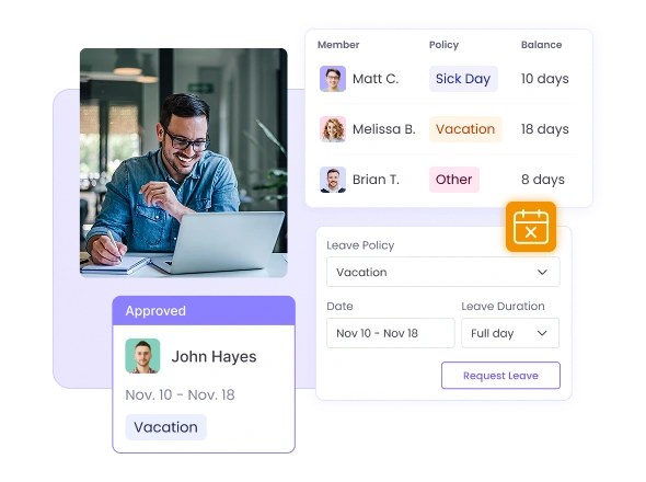 Gestione eficientemente las solicitudes de permisos para equipos híbridos en el rastreador de tiempo para simplificar los procesos de aprobación