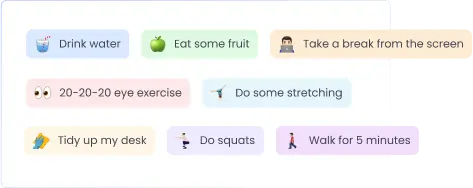 Recordatorios de bienestar de los empleados