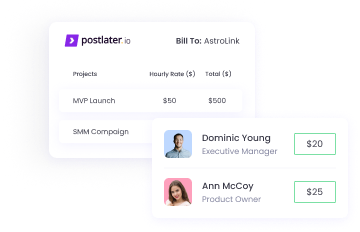 Automated invoice creation for employee payments using payroll tracker