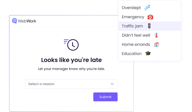 Monitoreo de asistencia con pop-ups inteligentes
