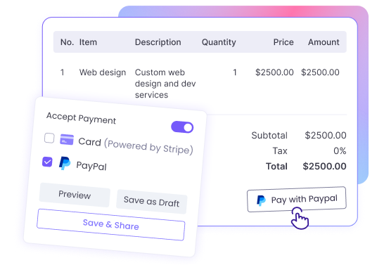 Online invoices with Pay button