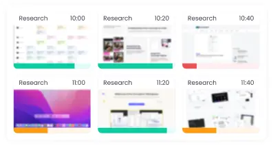 Supervisión con capturas de pantalla opcionales, difuminadas o completas