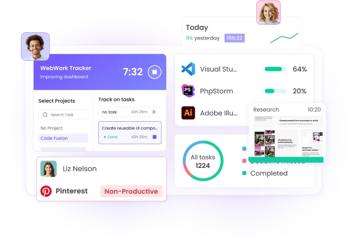 Rastreador de tiempo WebWork para equipos remotos