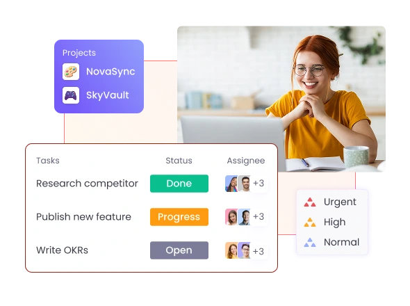 Gestión de tareas para equipos híbridos con un rastreador de tiempo para priorizar tareas y establecer fechas de vencimiento
