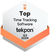 Top time tracking software award on Tekpon