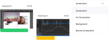 Control de tiempo con capturas de pantalla