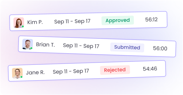 Registro y aprobación de hojas de horas para registrar precisamente las horas de trabajo de los empleados