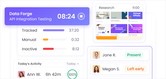 Control de tiempo en home office con insights de productividad en tiempo real